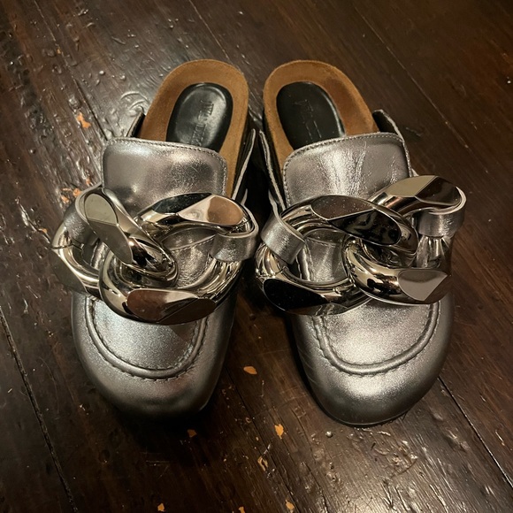JW ANDERSON Silver Chain Mules - Picture 7 of 13